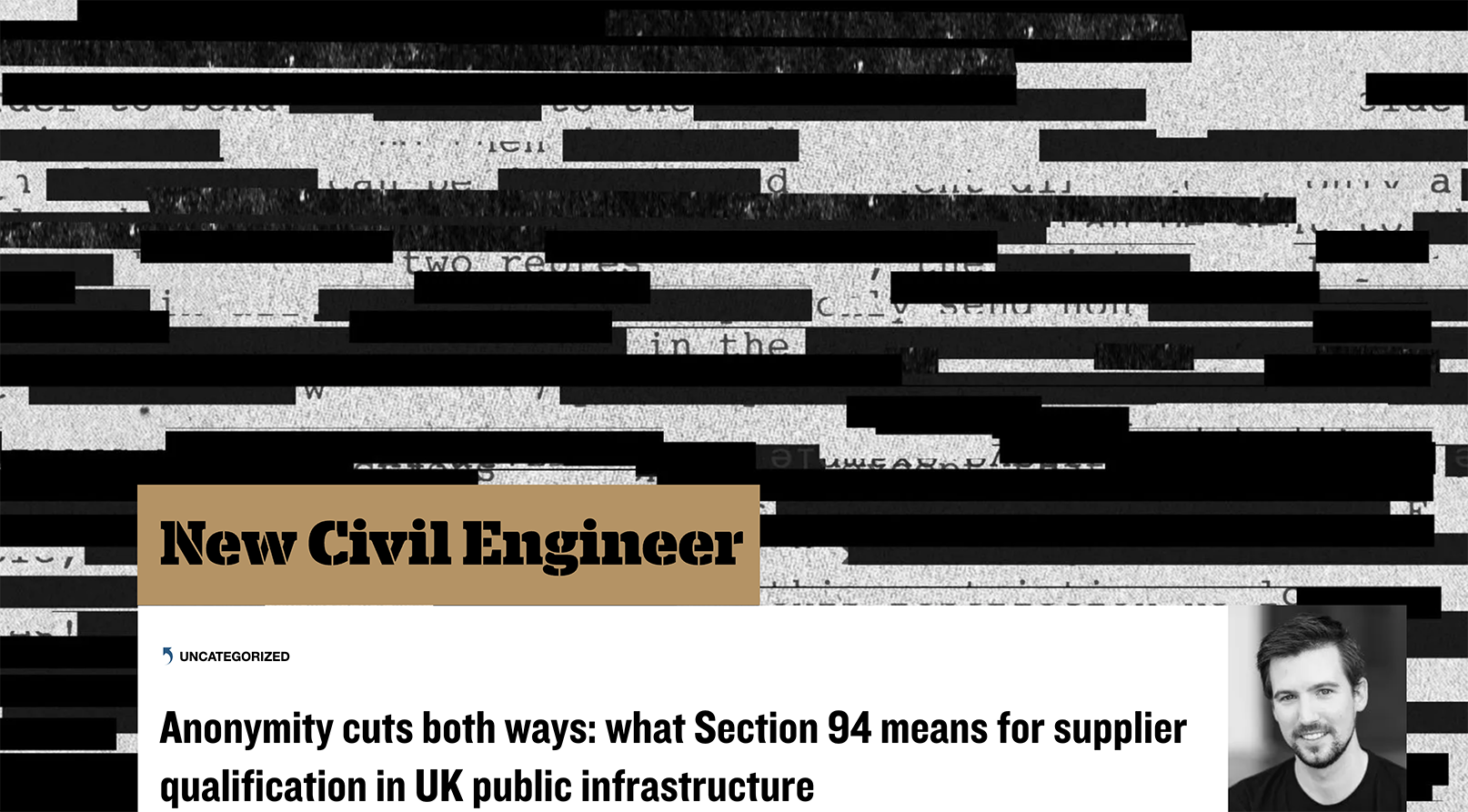 Anonymity cuts both ways: what Section 94 means for supplier qualification in UK public infrastructure